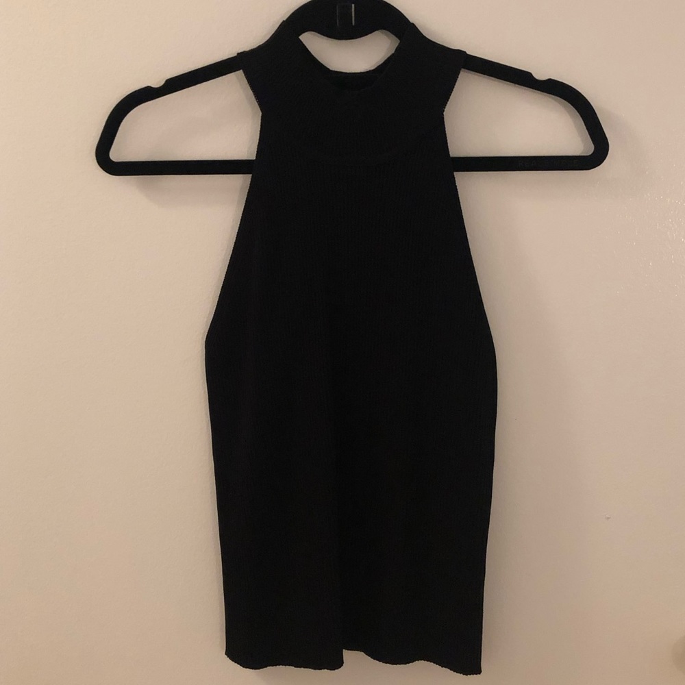 Zara Black Sleeveless Turtleneck NWT